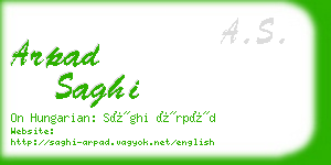 arpad saghi business card